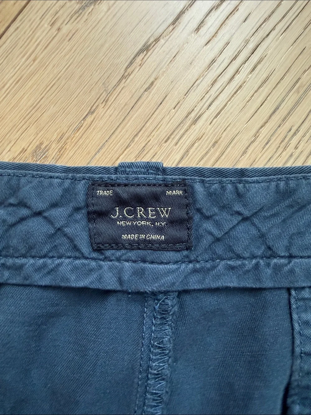 J. Crew Navy Flat-Front Cotton Shorts